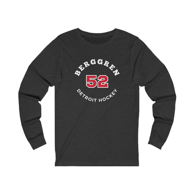 Berggren 52 Detroit Hockey Number Arch Design Unisex Jersey Long Sleeve Shirt