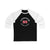 Lindstrom 28 Detroit Hockey Number Arch Design Unisex Tri-Blend 3/4 Sleeve Raglan Baseball Shirt