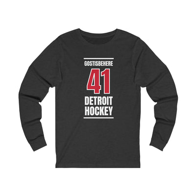 Gostisbehere 41 Detroit Hockey Red Vertical Design Unisex Jersey Long Sleeve Shirt