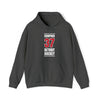 Compher 37 Detroit Hockey Red Vertical Design Unisex Hooded Sweatshirt