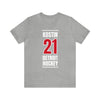 Kostin 21 Detroit Hockey Red Vertical Design Unisex T-Shirt
