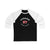 Perron 57 Detroit Hockey Number Arch Design Unisex Tri-Blend 3/4 Sleeve Raglan Baseball Shirt