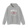 Holl 3 Detroit Hockey Number Arch Design Unisex Hooded Sweatshirt