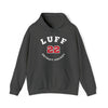 Luff 22 Detroit Hockey Number Arch Design Unisex Hooded Sweatshirt
