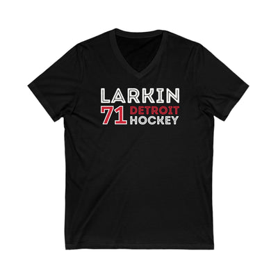 Larkin 71 Detroit Hockey Grafitti Wall Design Unisex V-Neck Tee
