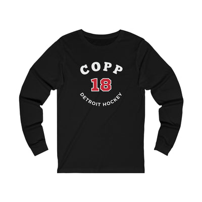 Copp 18 Detroit Hockey Number Arch Design Unisex Jersey Long Sleeve Shirt
