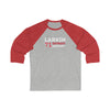 Larkin 71 Detroit Hockey Grafitti Wall Design Unisex Tri-Blend 3/4 Sleeve Raglan Baseball Shirt