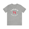 Larkin 71 Detroit Hockey Number Arch Design Unisex T-Shirt