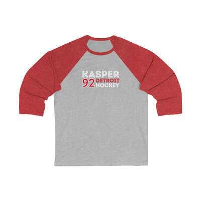 Kasper 92 Detroit Hockey Grafitti Wall Design Unisex Tri-Blend 3/4 Sleeve Raglan Baseball Shirt