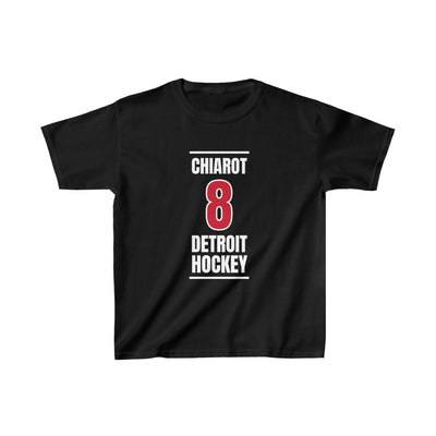 Chiarot 8 Detroit Hockey Red Vertical Design Kids Tee