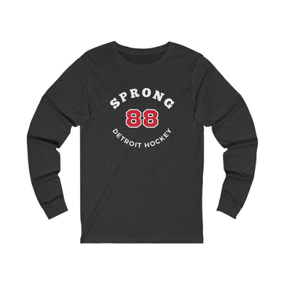 Sprong 88 Detroit Hockey Number Arch Design Unisex Jersey Long Sleeve Shirt