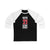 Kostin 21 Detroit Hockey Red Vertical Design Unisex Tri-Blend 3/4 Sleeve Raglan Baseball Shirt