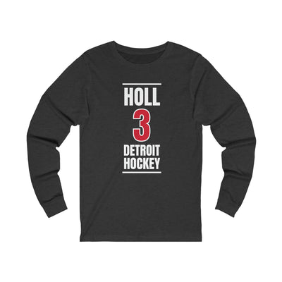 Holl 3 Detroit Hockey Red Vertical Design Unisex Jersey Long Sleeve Shirt