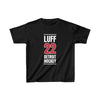 Luff 22 Detroit Hockey Red Vertical Design Kids Tee
