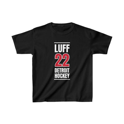 Luff 22 Detroit Hockey Red Vertical Design Kids Tee