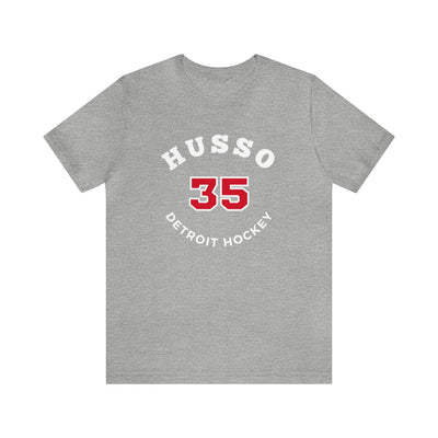 Husso 35 Detroit Hockey Number Arch Design Unisex T-Shirt