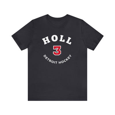 Holl 3 Detroit Hockey Number Arch Design Unisex T-Shirt