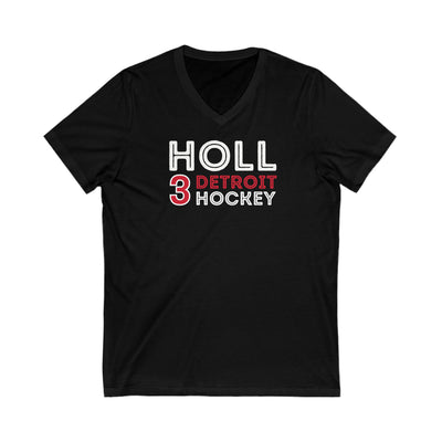 Holl 3 Detroit Hockey Grafitti Wall Design Unisex V-Neck Tee