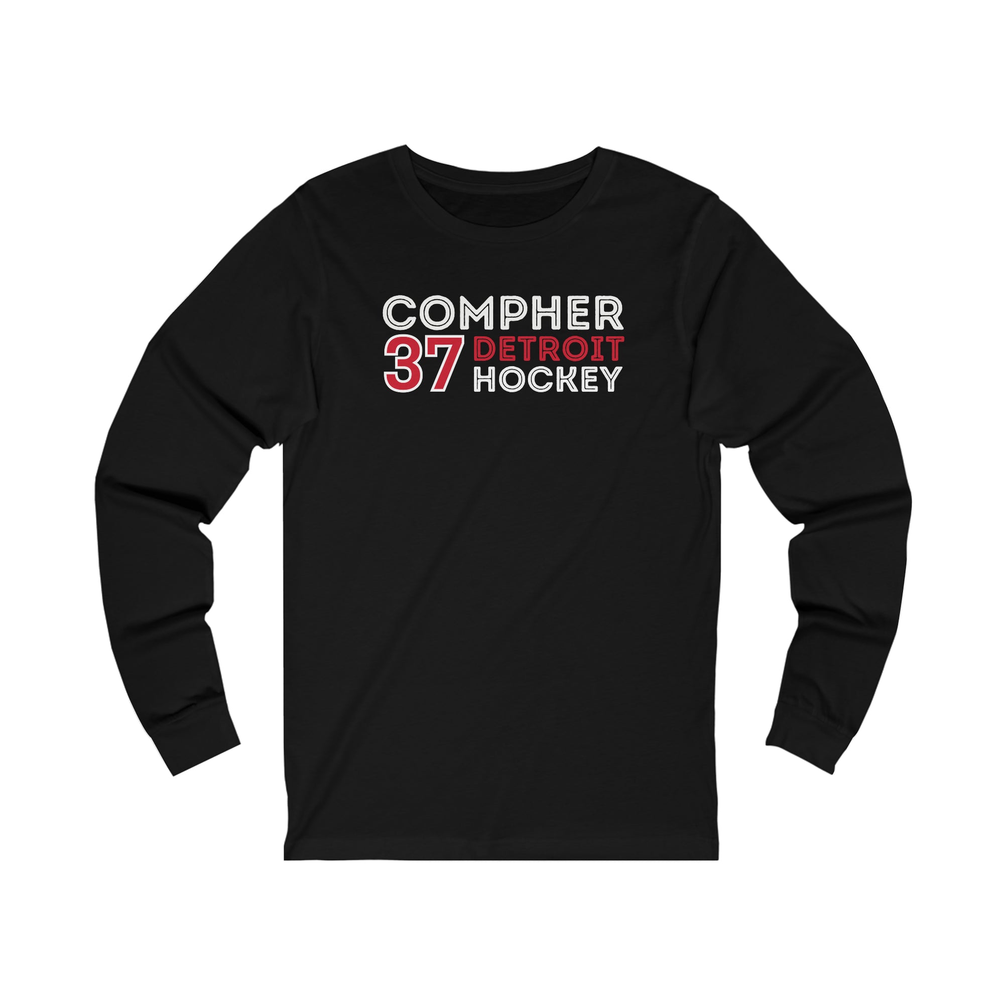Compher 37 Detroit Hockey Grafitti Wall Design Unisex Jersey Long Sleeve Shirt