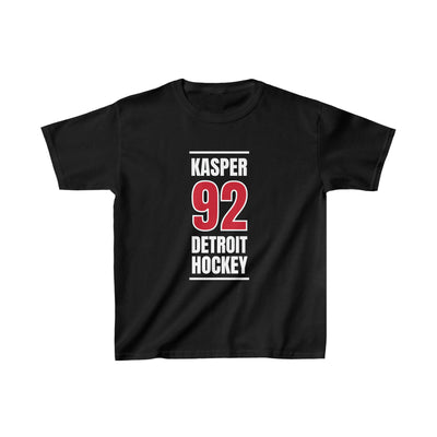 Kasper 92 Detroit Hockey Red Vertical Design Kids Tee