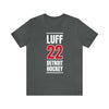 Luff 22 Detroit Hockey Red Vertical Design Unisex T-Shirt