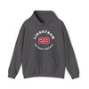 Lindstrom 28 Detroit Hockey Number Arch Design Unisex Hooded Sweatshirt