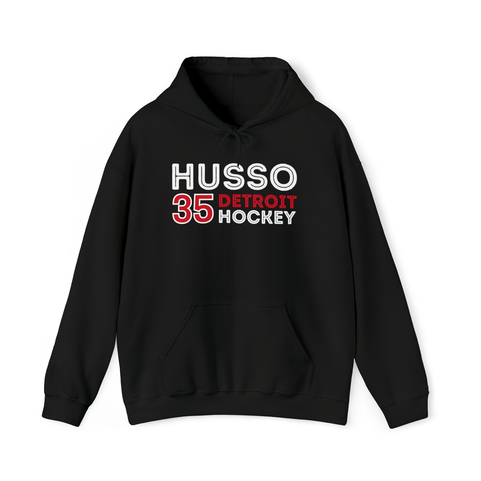 Husso 35 Detroit Hockey Grafitti Wall Design Unisex Hooded Sweatshirt