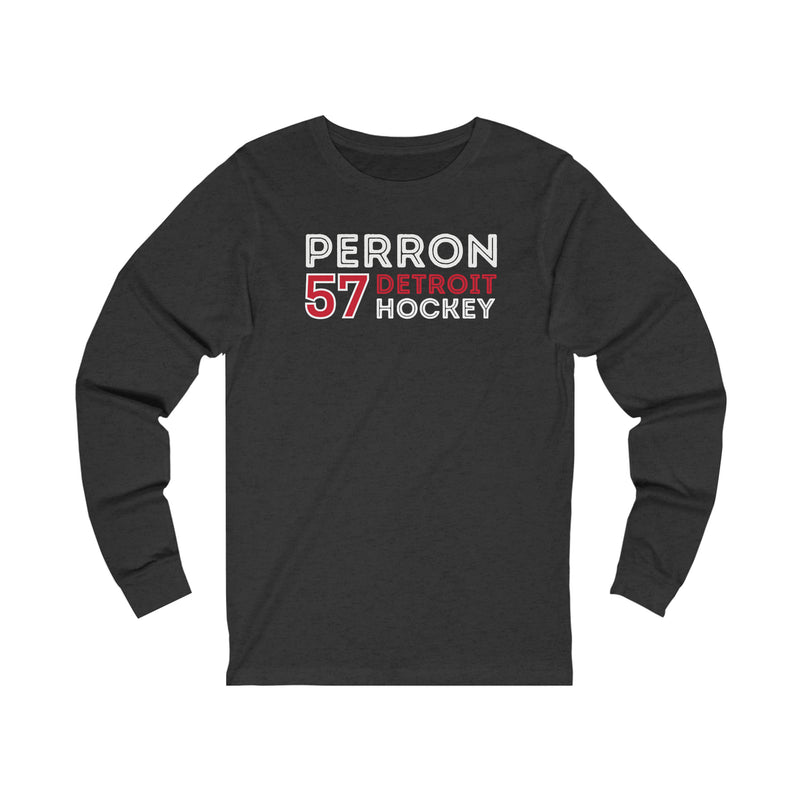 Perron 57 Detroit Hockey Grafitti Wall Design Unisex Jersey Long Sleeve Shirt