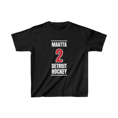 Maatta 2 Detroit Hockey Red Vertical Design Kids Tee