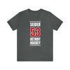 Seider 53 Detroit Hockey Red Vertical Design Unisex T-Shirt