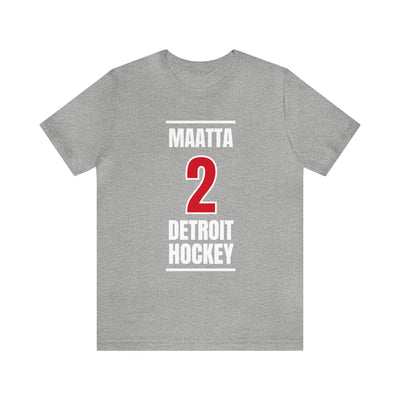 Maatta 2 Detroit Hockey Red Vertical Design Unisex T-Shirt