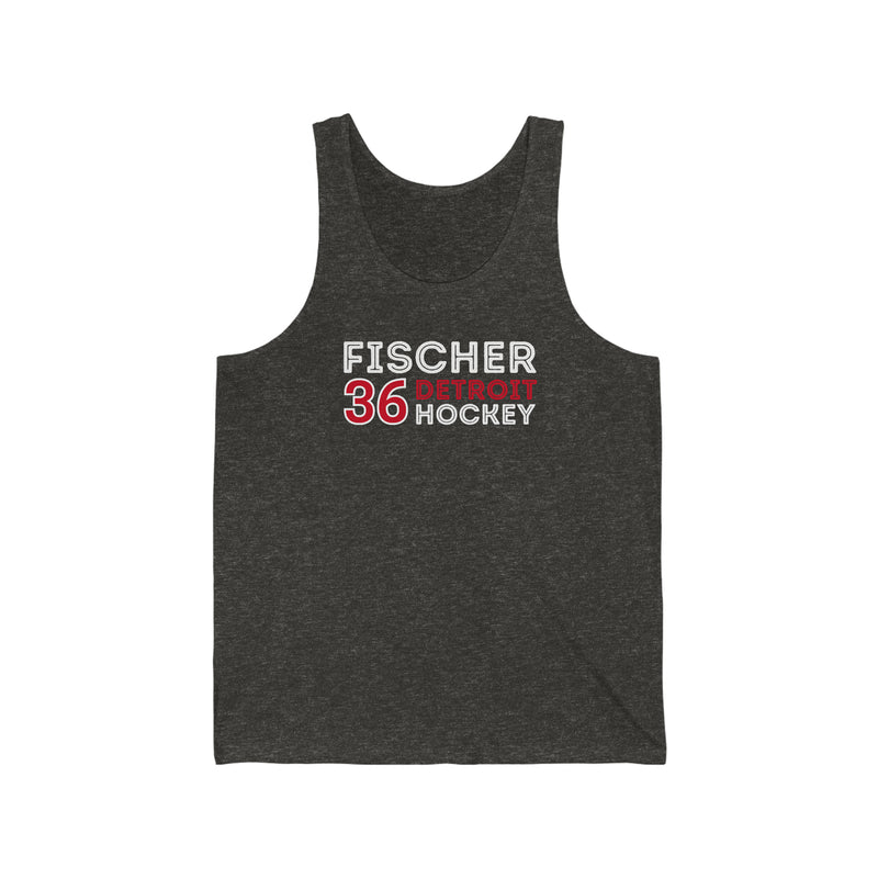 Fischer 36 Detroit Hockey Grafitti Wall Design Unisex Jersey Tank Top
