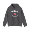 Holl 3 Detroit Hockey Number Arch Design Unisex Hooded Sweatshirt