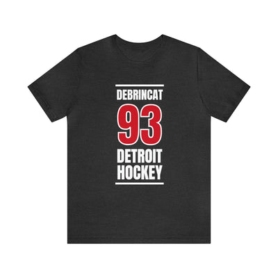 DeBrincat 93 Detroit Hockey Red Vertical Design Unisex T-Shirt