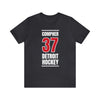 Compher 37 Detroit Hockey Red Vertical Design Unisex T-Shirt