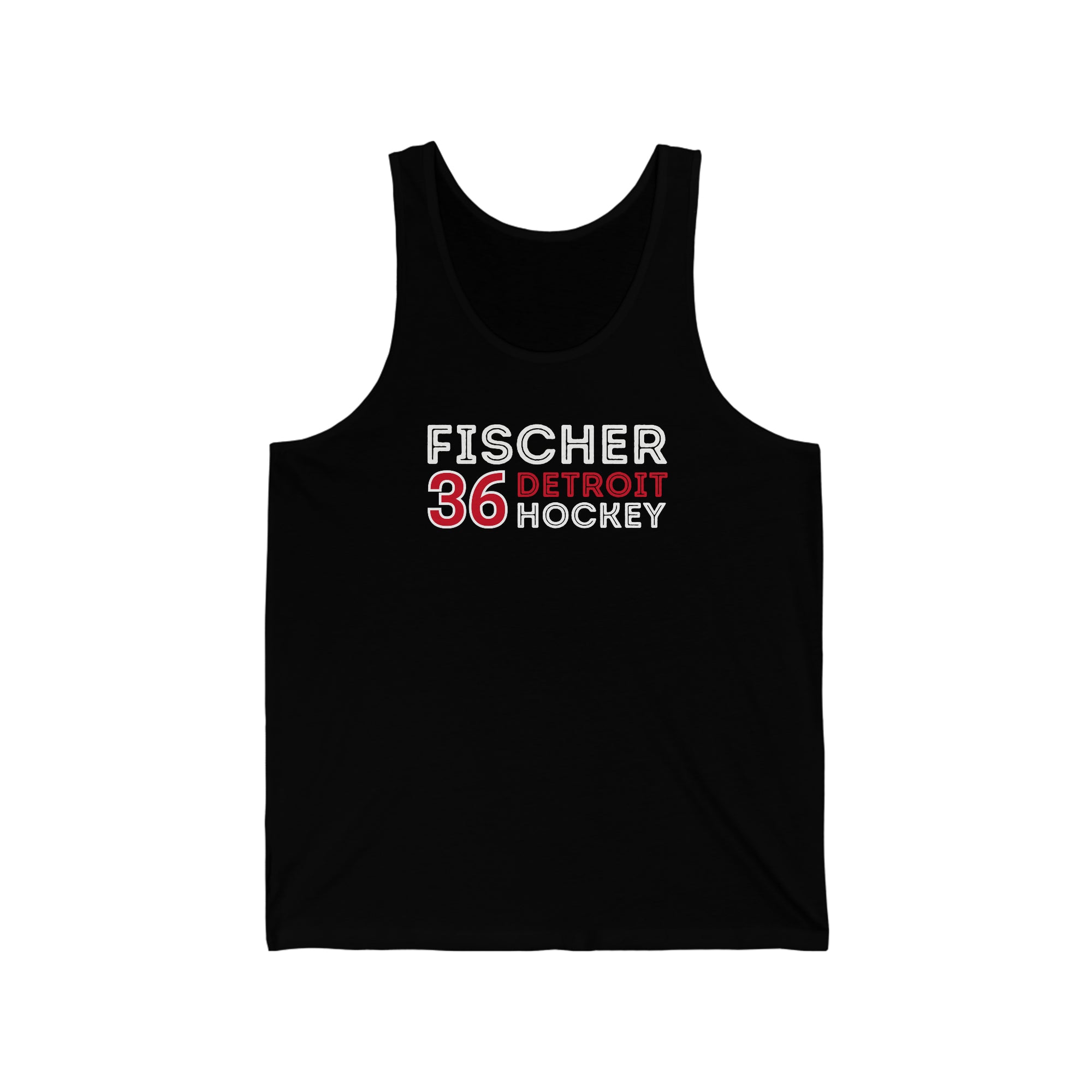 Fischer 36 Detroit Hockey Grafitti Wall Design Unisex Jersey Tank Top