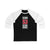 Seider 53 Detroit Hockey Red Vertical Design Unisex Tri-Blend 3/4 Sleeve Raglan Baseball Shirt