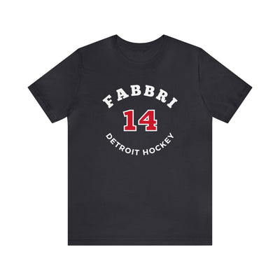 Fabbri 14 Detroit Hockey Number Arch Design Unisex T-Shirt
