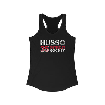Husso 35 Detroit Hockey Grafitti Wall Design Women's Ideal Racerback Tank Top