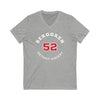 Berggren 52 Detroit Hockey Number Arch Design Unisex V-Neck Tee