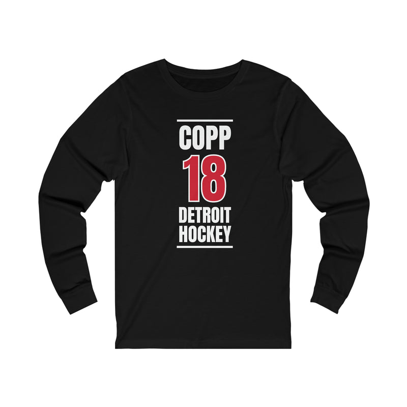 Copp 18 Detroit Hockey Red Vertical Design Unisex Jersey Long Sleeve Shirt