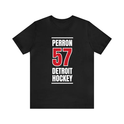 Perron 57 Detroit Hockey Red Vertical Design Unisex T-Shirt