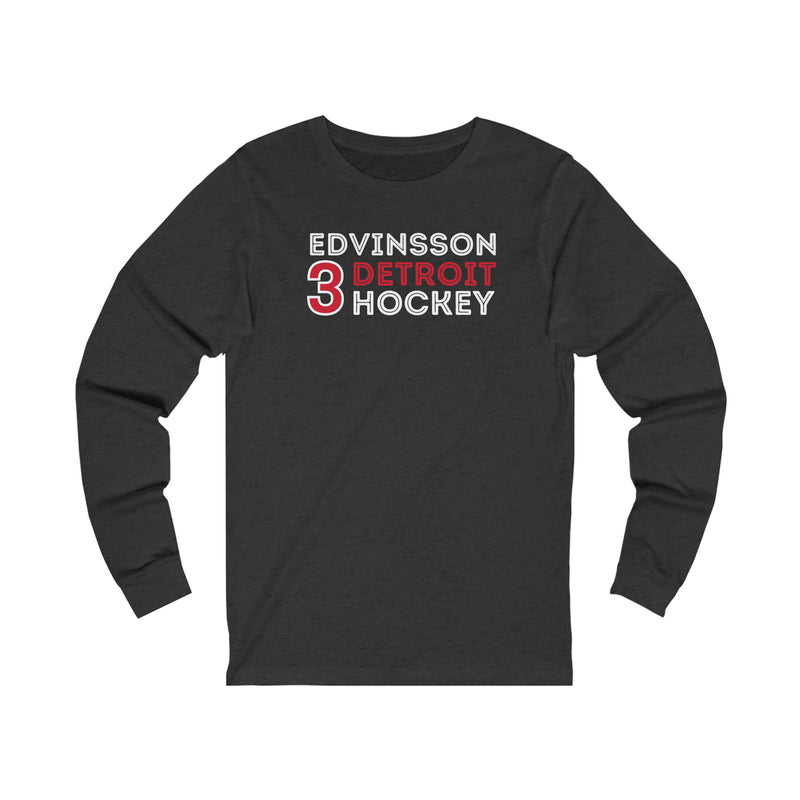Edvinsson 3 Detroit Hockey Grafitti Wall Design Unisex Jersey Long Sleeve Shirt