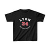 Lyon 34 Detroit Hockey Number Arch Design Kids Tee