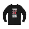 Compher 37 Detroit Hockey Red Vertical Design Unisex Jersey Long Sleeve Shirt