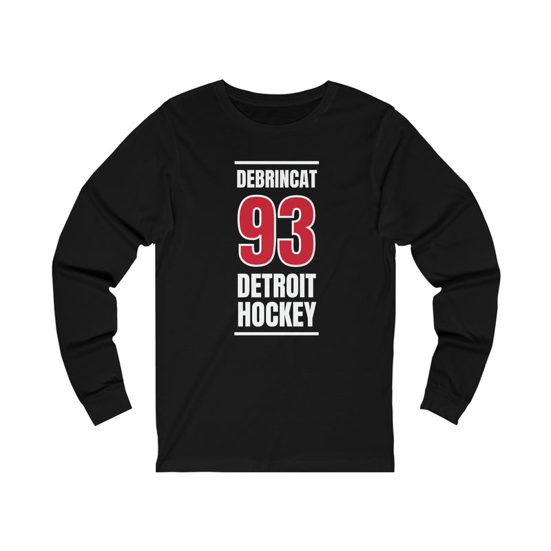 DeBrincat 93 Detroit Hockey Red Vertical Design Unisex Jersey Long Sleeve Shirt