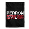 Perron 57 Detroit Hockey Velveteen Plush Blanket