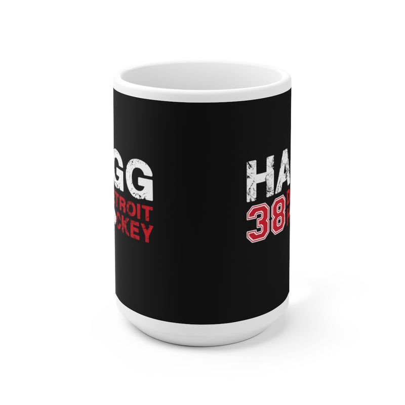 Hagg 38 Detroit Hockey Ceramic Coffee Mug In Black, 15oz