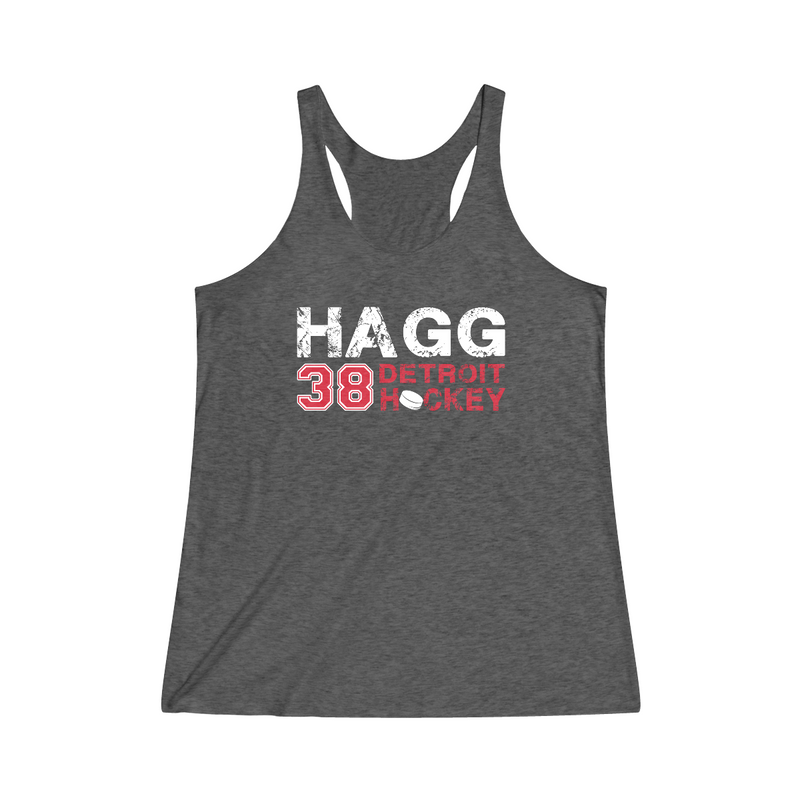 Hagg 38 Detroit Hockey Women's Tri-Blend Racerback Tank Top