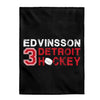Edvinsson 3 Detroit Hockey Velveteen Plush Blanket